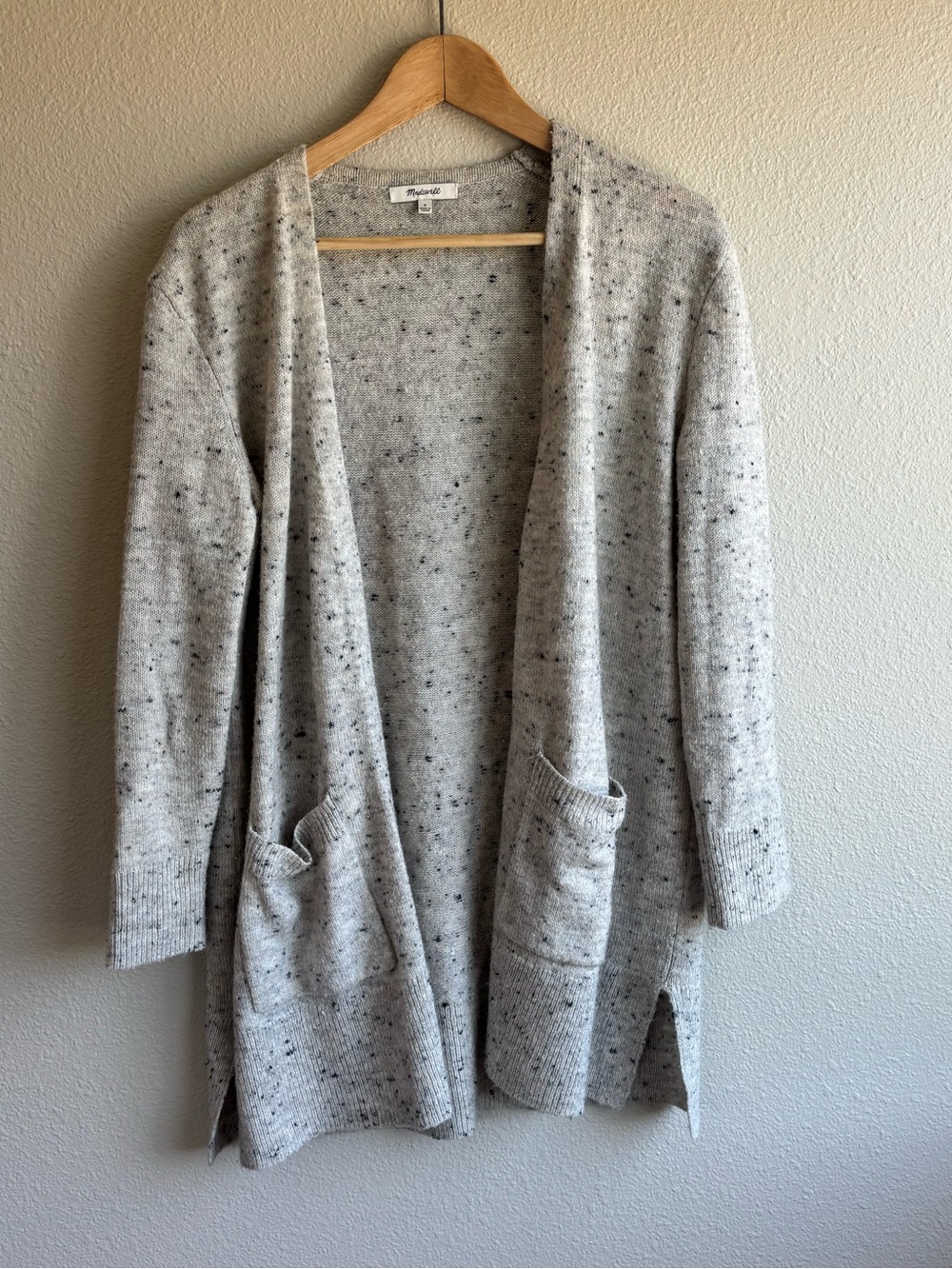 Cozy Open-Front Speckled Cardigan